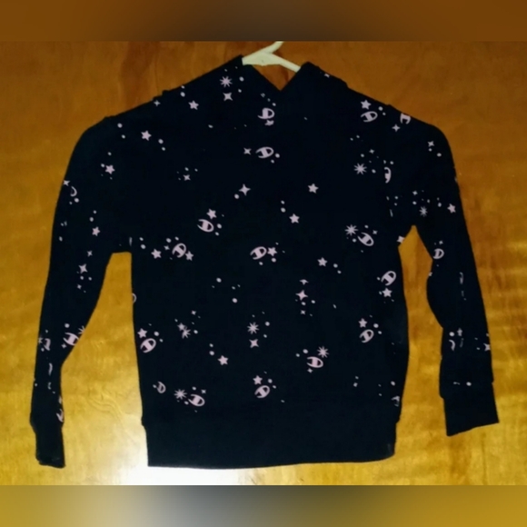 Girl's Champion Big Girls "C" Star All Over Print Fleece Hoodie Size 6 - Picture 3 of 3